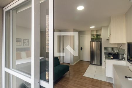 Studio à venda com 28m², 1 quarto e sem vagaVaranda