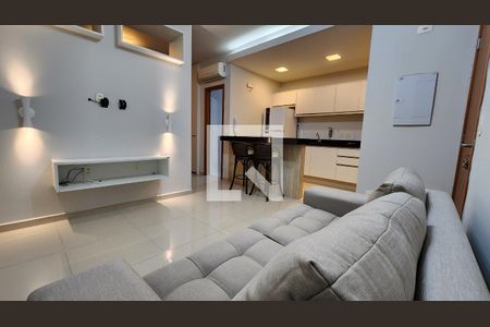 Sala de apartamento para alugar com 1 quarto, 40m² em Boqueirão, Santos