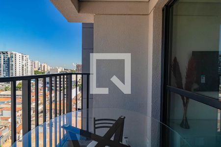 Varanda da sala  de apartamento para alugar com 1 quarto, 29m² em São Judas, São Paulo