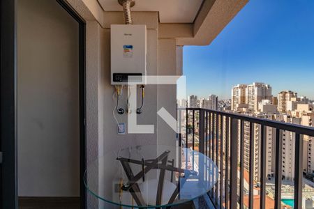 Varanda da sala  de apartamento para alugar com 1 quarto, 29m² em São Judas, São Paulo
