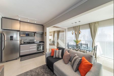 Sala de apartamento para alugar com 1 quarto, 43m² em Santo Amaro, São Paulo