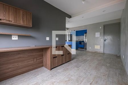 Sala/Cozinha de apartamento para alugar com 1 quarto, 56m² em Vila Madalena, São Paulo