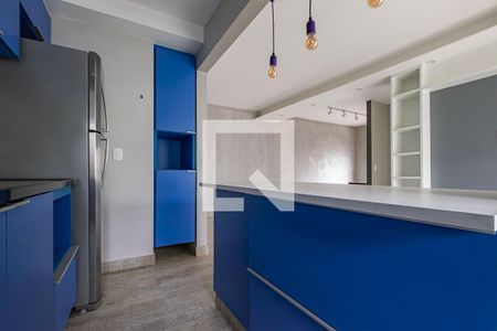 Sala/Cozinha de apartamento para alugar com 1 quarto, 56m² em Vila Madalena, São Paulo