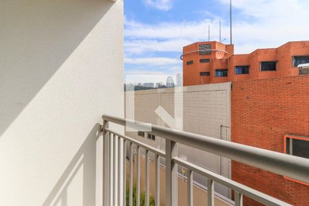 Varanda da Sala de apartamento para alugar com 1 quarto, 27m² em Jardim Caravelas, São Paulo