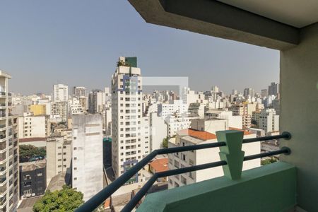 Varanda do Quarto de apartamento para alugar com 1 quarto, 31m² em Vila Buarque, São Paulo