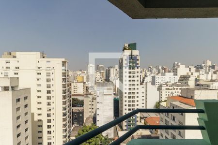 Varanda do Quarto de apartamento para alugar com 1 quarto, 31m² em Vila Buarque, São Paulo