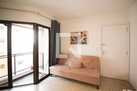 Sala de apartamento para alugar com 1 quarto, 39m² em Indianópolis, São Paulo