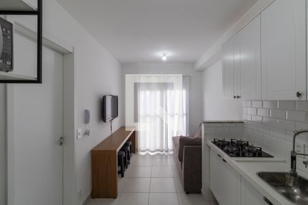 Sala e Cozinha Integrada  de apartamento para alugar com 1 quarto, 29m² em Vila Ré, São Paulo