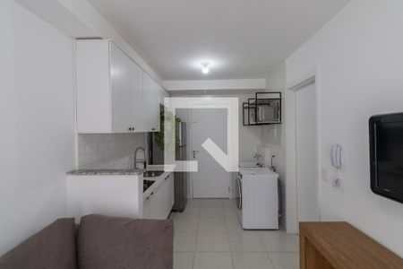 Sala e Cozinha Integrada  de apartamento para alugar com 1 quarto, 29m² em Vila Ré, São Paulo