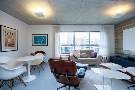 Sala de apartamento à venda com 1 quarto, 90m² em Cidade Monções, São Paulo