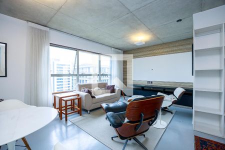 Sala de apartamento à venda com 1 quarto, 90m² em Cidade Monções, São Paulo