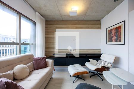 Sala de apartamento à venda com 1 quarto, 90m² em Cidade Monções, São Paulo