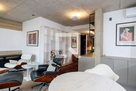 Sala de apartamento à venda com 1 quarto, 90m² em Cidade Monções, São Paulo