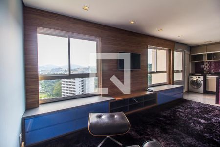 Sala de TV de apartamento para alugar com 1 quarto, 63m² em Melville Empresarial I E Ii, Barueri