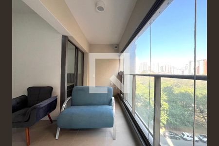 Varanda Sala/Cozinha de apartamento para alugar com 1 quarto, 36m² em Vila Monte Alegre, São Paulo