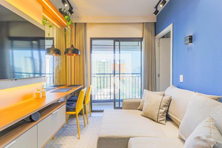 Sala de apartamento à venda com 1 quarto, 35m² em Santo Amaro, São Paulo