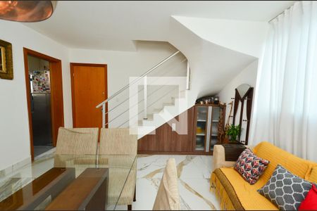 Sala de estar de apartamento à venda com 3 quartos, 265m² em Sion, Belo Horizonte