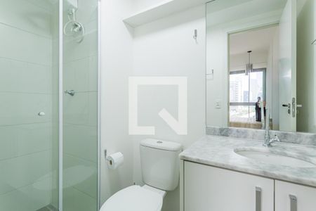 Banheiro da Suíte de apartamento para alugar com 1 quarto, 27m² em Vila Nova Conceição, São Paulo