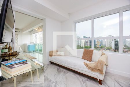 Sala de apartamento para alugar com 1 quarto, 57m² em Brooklin, São Paulo