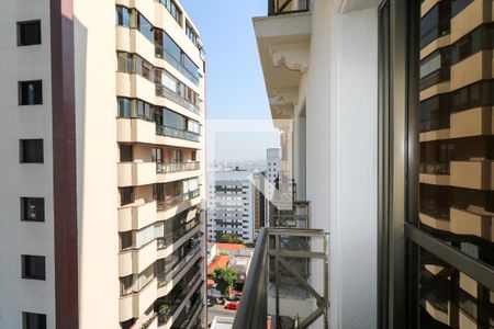 Varanda vista de kitnet/studio para alugar com 1 quarto, 38m² em Barcelona, São Caetano do Sul
