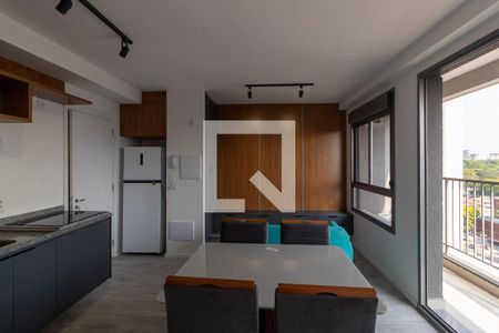 Sala de jantar de apartamento à venda com 1 quarto, 37m² em Santo Amaro, São Paulo