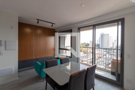 Sala de jantar de apartamento à venda com 1 quarto, 37m² em Santo Amaro, São Paulo