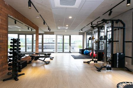 Studio para alugar com 25m², 1 quarto e sem vaga Studio para alugar com 25m², 1 quarto e sem vagaÁrea comum - Academia