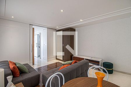sala de estar e jantar compartilhadas_2 de apartamento para alugar com 1 quarto, 46m² em Aclimação, São Paulo