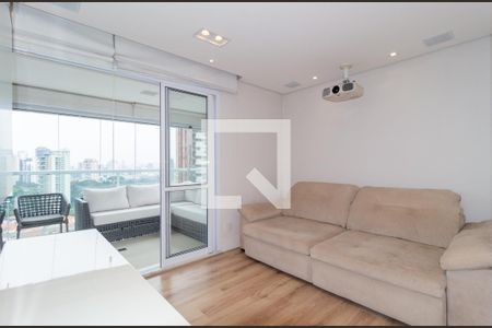Sala de TV de apartamento à venda com 1 quarto, 78m² em Vila Regente Feijó, São Paulo