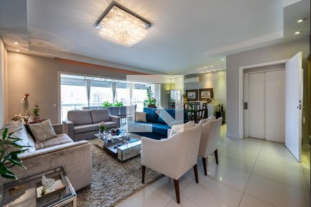 Sala de apartamento para alugar com 3 quartos, 181m² em Gonzaga, Santos