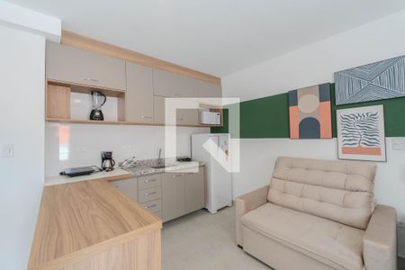 Cozinha de kitnet/studio para alugar com 1 quarto, 29m² em Bela Vista, São Paulo