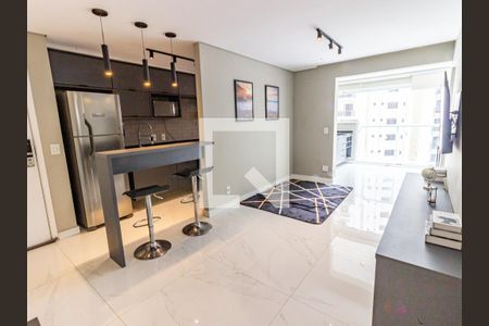 Sala de apartamento para alugar com 1 quarto, 52m² em Vila Regente Feijó, São Paulo