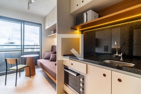 Sala/Cozinha de apartamento para alugar com 1 quarto, 24m² em Pinheiros, São Paulo