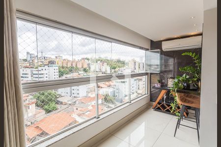 Varanda da Sala de apartamento para alugar com 3 quartos, 95m² em Palmares, Belo Horizonte