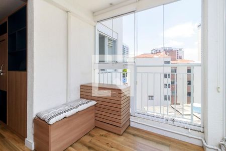 Sala - Varanda de apartamento para alugar com 1 quarto, 37m² em Campo Belo, São Paulo