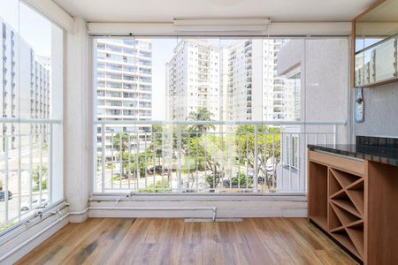 Sala - Varanda de apartamento para alugar com 1 quarto, 37m² em Campo Belo, São Paulo