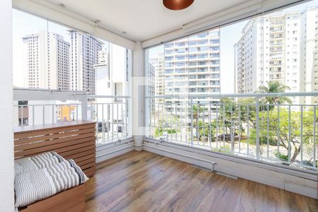 Sala - Varanda de apartamento para alugar com 1 quarto, 37m² em Campo Belo, São Paulo