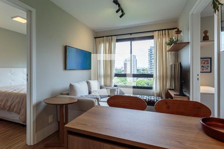Sala de apartamento para alugar com 2 quartos, 39m² em Indianópolis, São Paulo