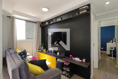 Sala de Estar de apartamento à venda com 2 quartos, 59m² em Parque João Ramalho, Santo André