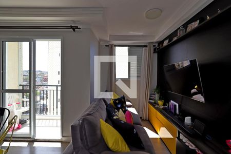 Sala de Estar de apartamento à venda com 2 quartos, 59m² em Parque João Ramalho, Santo André