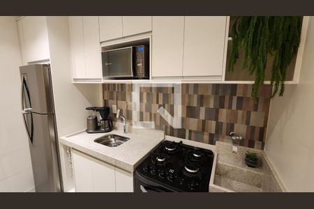 Apartamento para alugar com 55m², 1 quarto e sem vagaDetalhe da cozinha