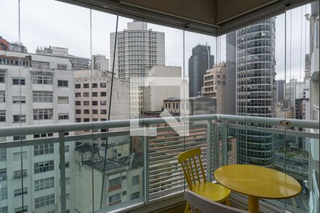 Varanda da Sala de kitnet/studio para alugar com 1 quarto, 47m² em Consolação, São Paulo