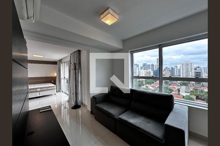 Sala de apartamento para alugar com 1 quarto, 56m² em Brooklin, São Paulo