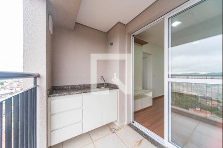 Varanda da Sala de apartamento para alugar com 3 quartos, 68m² em Vila Pires, Santo André