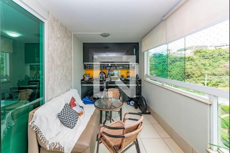Varanda da Sala de apartamento para alugar com 3 quartos, 83m² em Buritis, Belo Horizonte