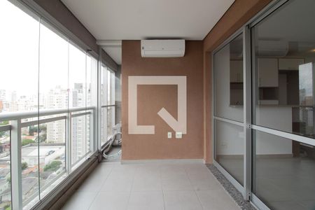 Varanda da Sala de apartamento à venda com 1 quarto, 52m² em Campo Belo, São Paulo