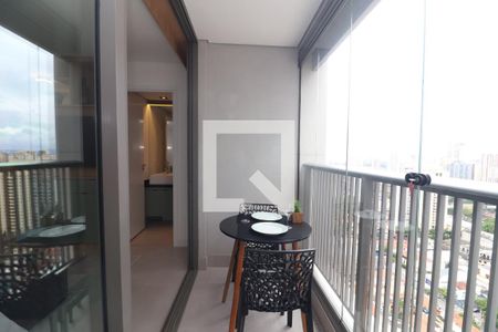 Varanda de kitnet/studio para alugar com 1 quarto, 32m² em Vila Gomes Cardim, São Paulo
