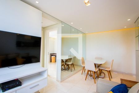 Sala de apartamento para alugar com 2 quartos, 45m² em Vila Homero Thon, Santo André