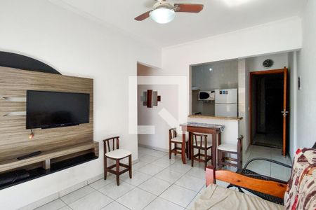 Sala de apartamento para alugar com 1 quarto, 55m² em Guilhermina, Praia Grande