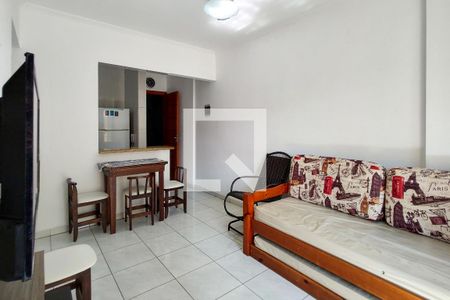 Sala de apartamento para alugar com 1 quarto, 55m² em Guilhermina, Praia Grande